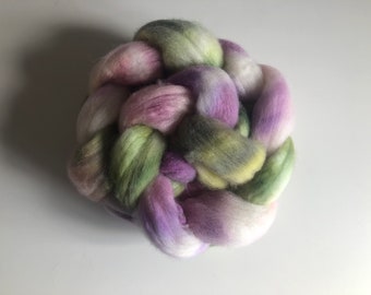 Hand dyed Polwarth combed top - Spring Blooms