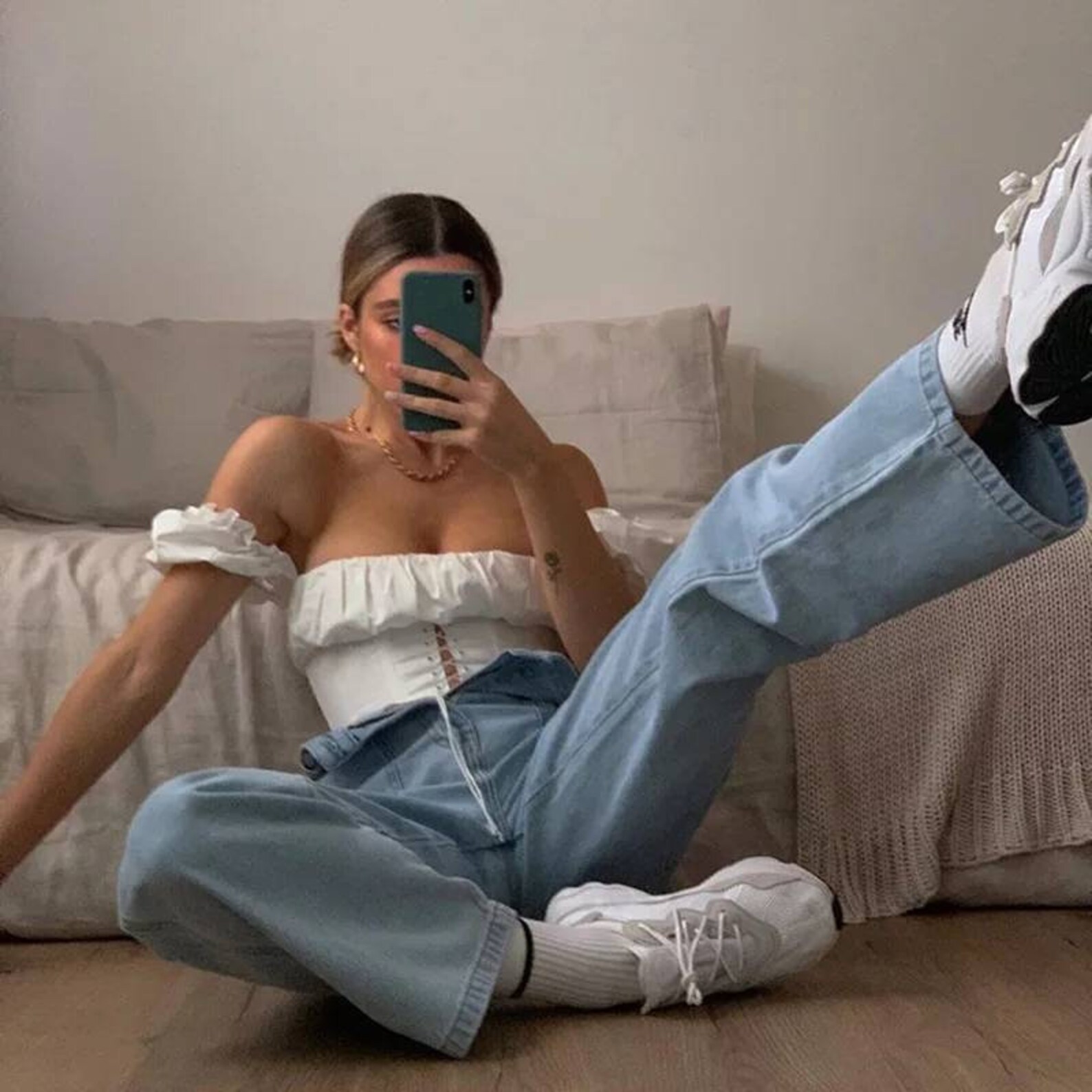 Elegante weiße ästhetische Crop Top | Etsy