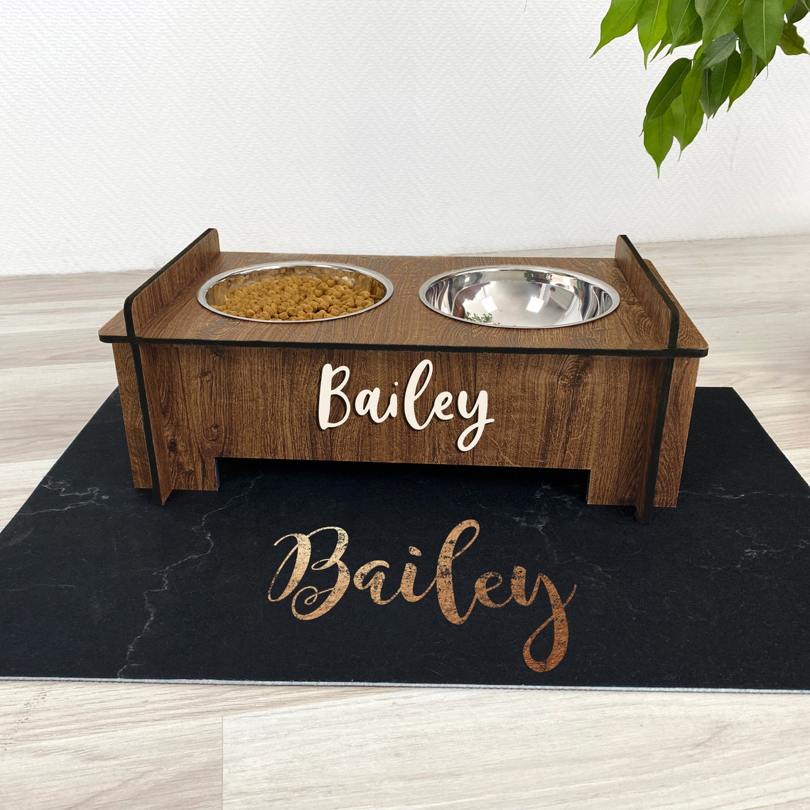 Personalized Dog Cat Feeder Pet Bowl Stand Pet Food Stand Dog Etsy