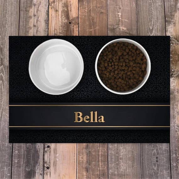 Personalized Dog / Cat Food Mat, Dog / Cat Bowl Mat, Pet / Dog / Cat Placemat, Machine Washable Dog / Cat Feeding Mat, Custom Pet Gift PM21