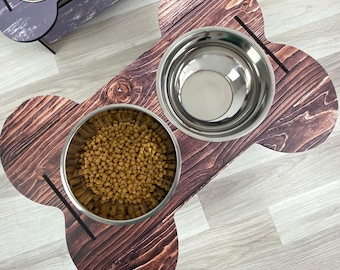 Dog Bowl Stand Comes With Bowls Multiple Sizes Pet Feeder Elevated Dog Feeder Raised Dog Bowl Stand Personalized Dog Feeder FS04