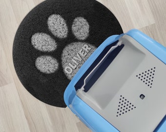 Personalized Cat Litter Mat Anti Slip Pet Mat Washable Pet Placemat Custom Pet Gift PM13