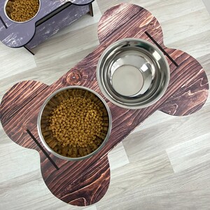 Dog Bowl Stand Comes With Bowls Multiple Sizes Pet Feeder Elevated Dog Feeder Raised Dog Bowl Stand Personalized Dog Feeder FS04 image 5