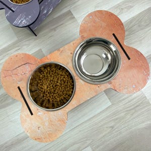Dog Bowl Stand Comes With Bowls Multiple Sizes Pet Feeder Elevated Dog Feeder Raised Dog Bowl Stand Personalized Dog Feeder FS04
