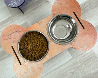 Dog Bowl Stand Comes With Bowls Multiple Sizes Pet Feeder Elevated Dog Feeder Raised Dog Bowl Stand Personalized Dog Feeder FS04