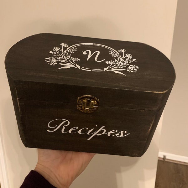 Rustic Recipe Box Labels Painted Recipe Box - Etsy