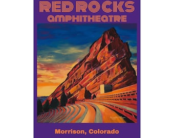 Red Rocks Amphitheatre Poster | Colorado Venue Art Print