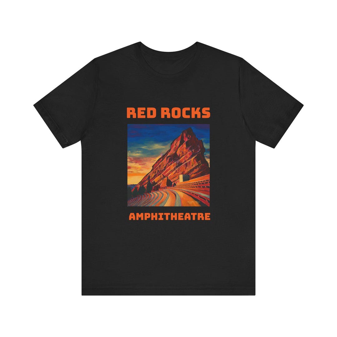 Red Rocks Amphitheater Shirts Red Rocks Amphitheatre Unisex Short Sleeve Tee | Colorado Music ...