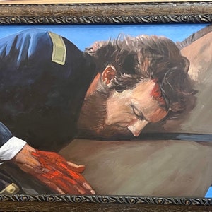 Danst met wolven | Origineel olieverfschilderij | Gratis verzending in de VS