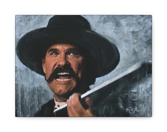 Wyatt Earp "Hell's Coming" Movie Canvas Art | Ken Williams Art