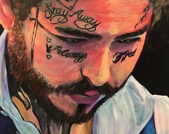 Post Malone Portrait Print | Ken Williams Art (11x14)