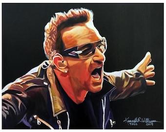 Bono U2 Art Print | Ken Williams Portrait (11x14)