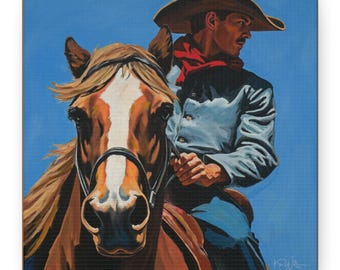 Cowboy Canvas Gallery Wrap | Western Art Print by Ken Williams