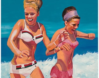 Vintage Beach Print by Ken Williams | Retro Swimsuit Art