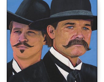 Wyatt Earp & Doc Holiday Canvas | Western Art by Ken Williams