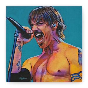 Anthony Kiedis Gallery Wrap Canvas | Red Hot Chili Peppers | Art by artist Ken Williams | Free Shipping in the U.S.
