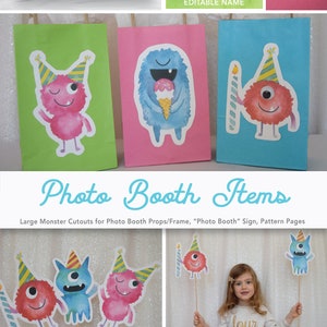 Monster Birthday Party Decorations PRINTABLE Package, Little Monster ...