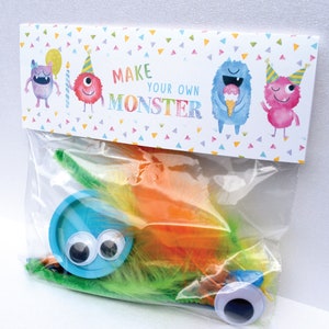 Make Your Own Monster Tag PRINTABLE, Make A Monster Bag Topper Label ...