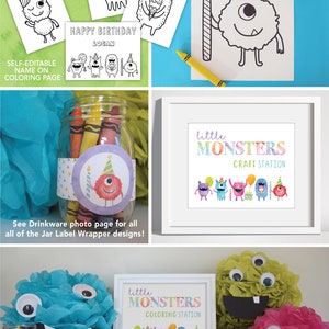 Monster Birthday Party Decorations PRINTABLE Package, Little Monster ...