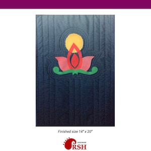 Lotus Mandala Quilt Pattern / Digital / PDF / Downloadable / Beginner / Easy / Crafting / Handmade / Applique / Sewing