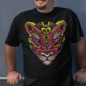 Mexican Balam Jaguar Print T-Shirt for Men - Unique Pride Gifts