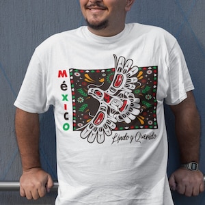 Mexican Eagle Print Mexico T-Shirt - Cute Gift for Boyfriend - Artesania Mexicana