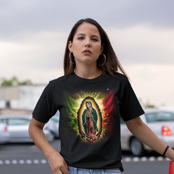 Guadalupe shirt christian apparel guadalupe art virgin mary shirt catholic shirt virgin of guadalupe mexican t-shirt regalo para mujer