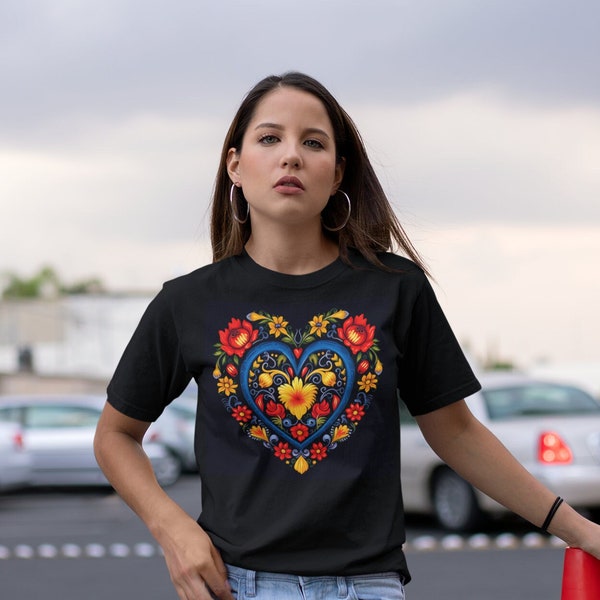 Corazon mexicano mexican floral shirt mexican t shirt sacred heart print catholic art prints mexican girl shirt mexican shirt women