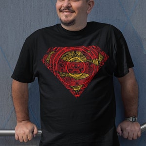Aztec Art Print Mexican Calendar Parody Logo T-Shirt for Men