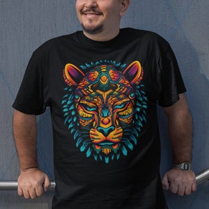 Mexican Jaguar Print T-Shirt for Men - Unique Art Clothing Gift