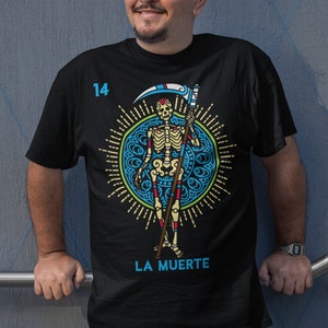Loteria mexicana mexican t-shirt la calavera loteria shirt day of the dead art mexican shirt men loteria art mexican clothing men