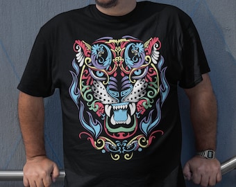 Mexican jaguar mexican tshirt mexico print mexico shirts jaguar art mexican shirt men ropa mexicana artesanias mexicanas