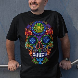 Day of the Dead Sugar Skull Mexican T-Shirt for Men