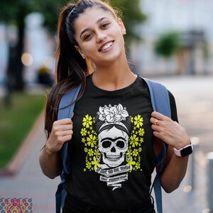 Colorful Catrina Doll Mexico Art Dia de los Muertos Women&#39;s Shirt