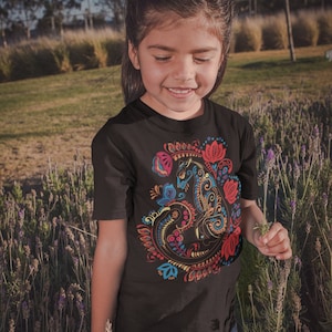 Unique Jaguar Print Kids T-Shirt Mexican Heritage Inspired Clothing