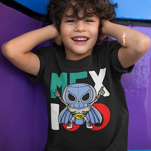 Viva Mexico Wrestler T-shirt voor kinderen Worstelen Cadeaus Mexico Shirts Kleding