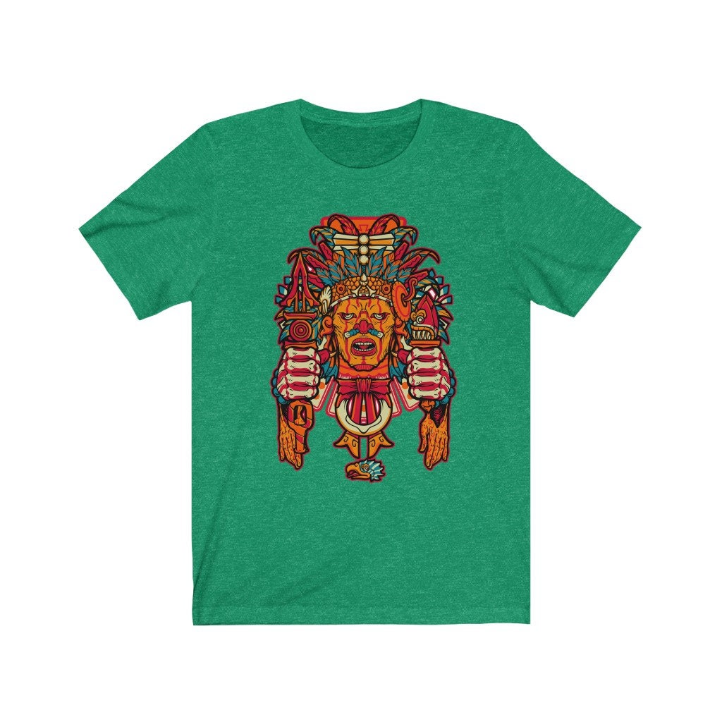 Xipe Totec Aztec God Mens Aztec Shirt Mexican Tshirt Aztec Art Etsy