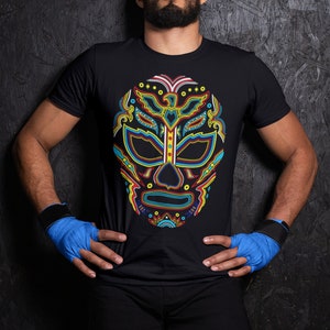 Lucha libre mask mexican wrestler artesania mexicana mexican clothing lucha mask mexican t shirt best friend gifts long distance