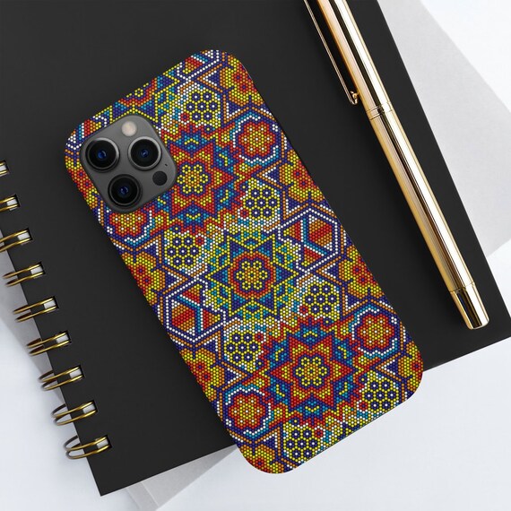 Tough Phone Case Huichol Art Mexican Case Custom Iphone 11 Etsy