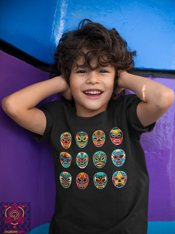 Best Kids Clothes Lucha Mask Kids Cool T Shirt Mexican T Shirt