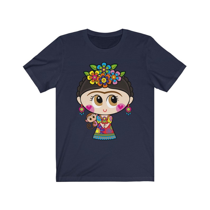 Camisa mexicana camisa mexicana mujeres muñecas mexicanas chicas mexicanas ropa arte mexicano estampado camiseta mexicana blusa mexicana Navy