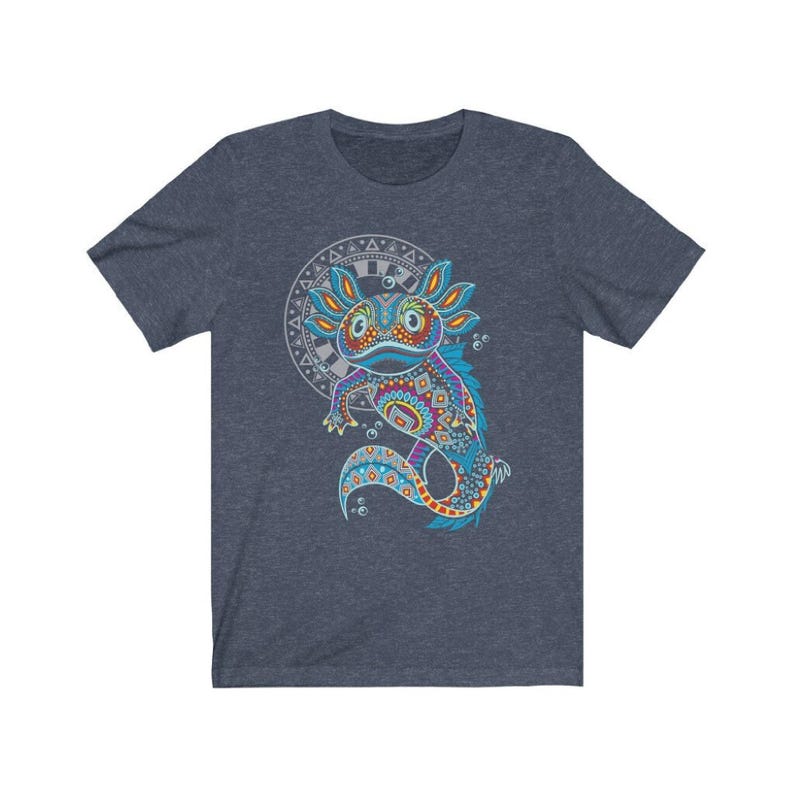 Aztec Axolotl Print Mexican T-Shirt for Men - Unique Artesanias Design