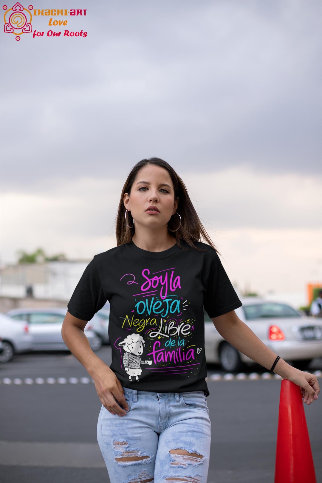 Camiseta divertida de oveja negra española: regalo de humor