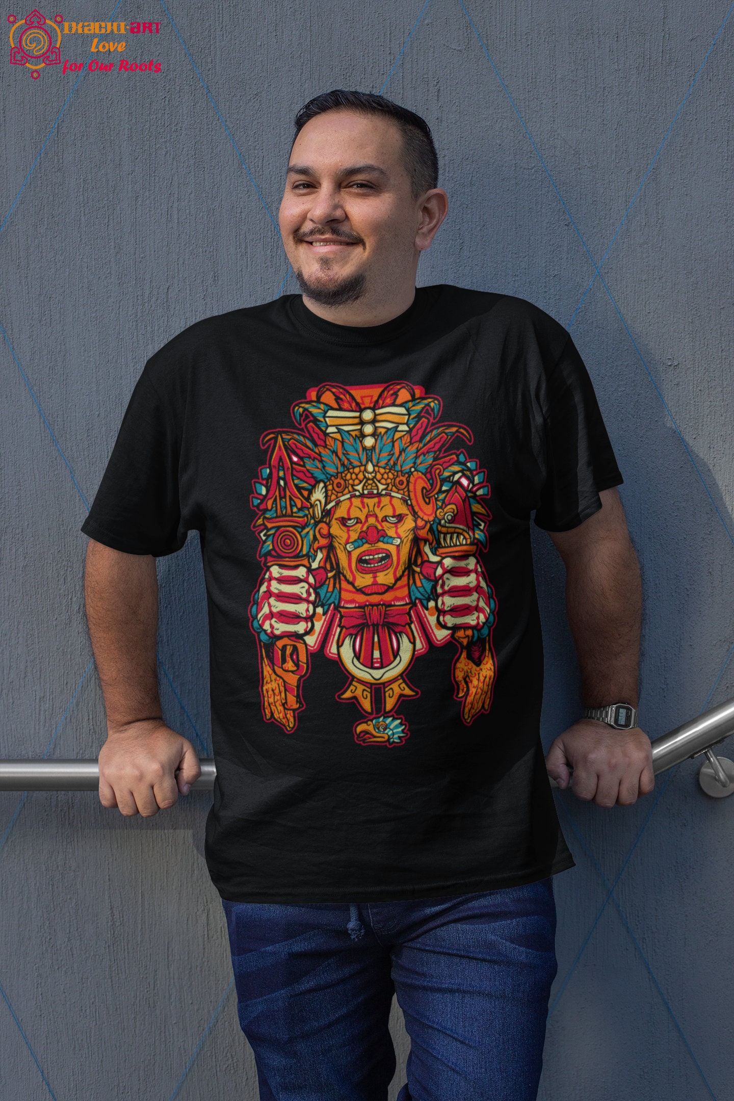 Xipe Totec Aztec God Mens Aztec Shirt 