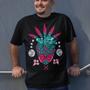Aztec Heart Print Mexican Men’s Clothing - Unique Relationship Gift