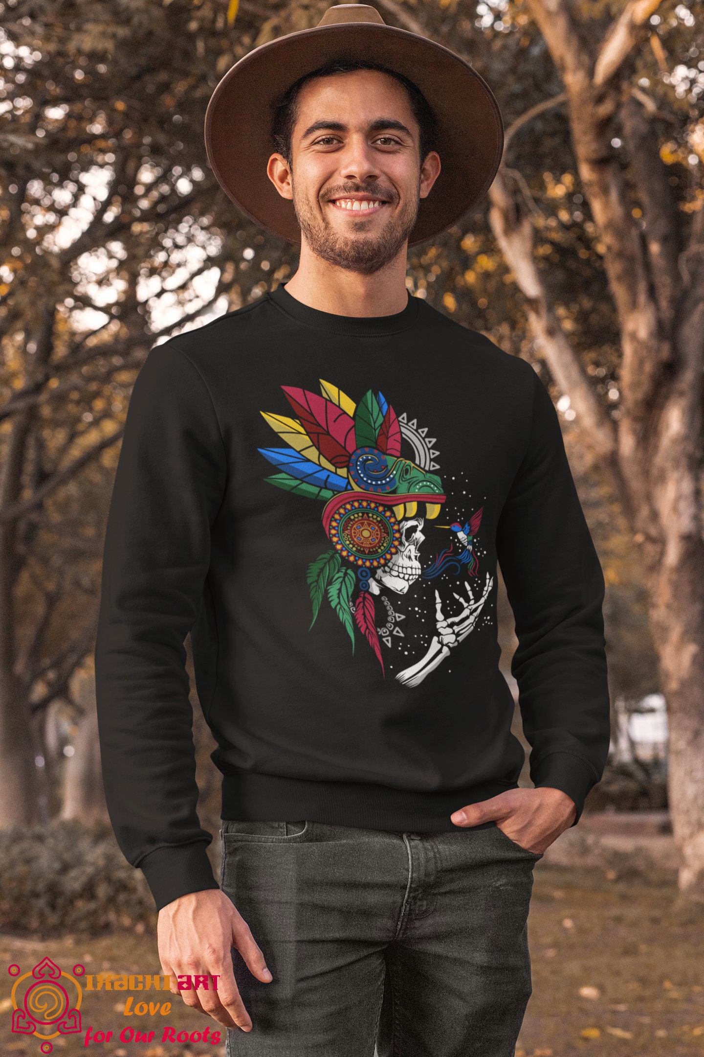 Quetzalcoatl Hummingbird Print Graphic Crewneck Sweatshirt - Etsy