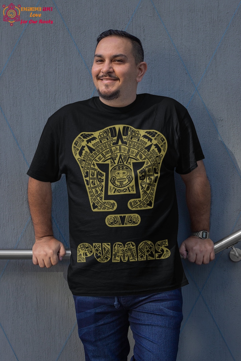 Aztec Art Print Mexican Futbol Shirt for Men - Liga MX Soccer Tee image 1