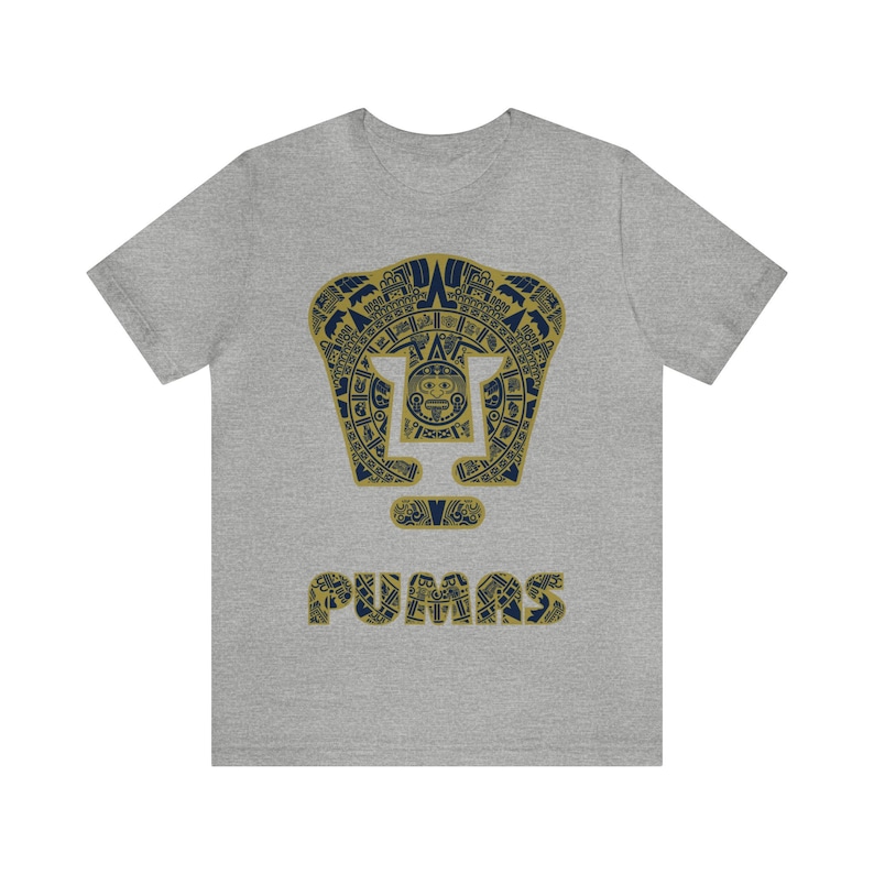 Aztec Art Print Mexican Futbol Shirt for Men - Liga MX Soccer Tee Athletic Heather