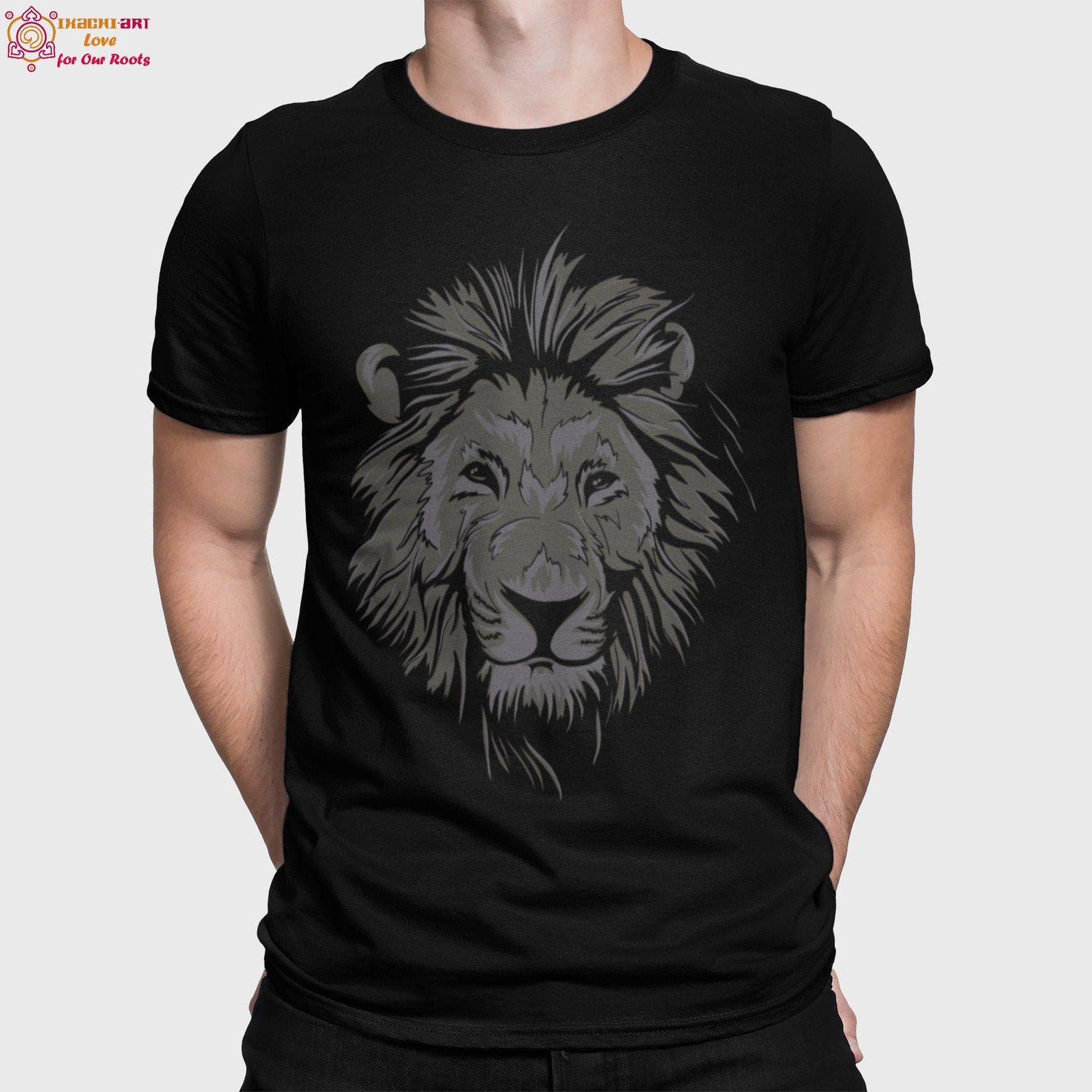 Lion tshirt lion tee lion gift for men oversized tshirt Etsy