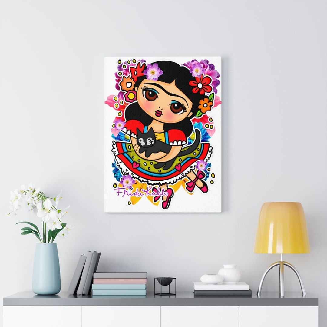 Frida Wall Decor Mexican Folk Art Print Kids Room Canvas Art Gallery ...